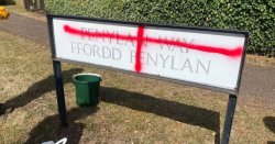 Furious locals in Wales remove England flags painted across village