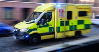 Man held after ambulance driven off from Royal Stoke with patient on board