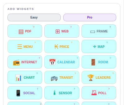 The Pro widgets.