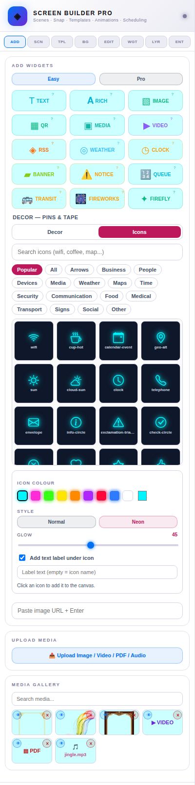 The icon library.