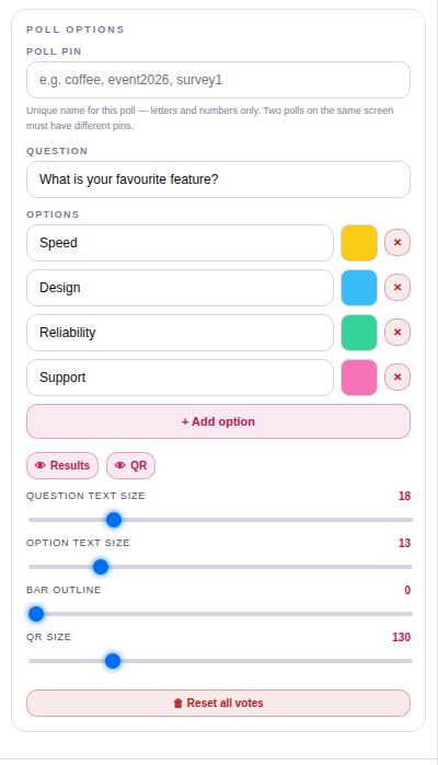 Poll settings.