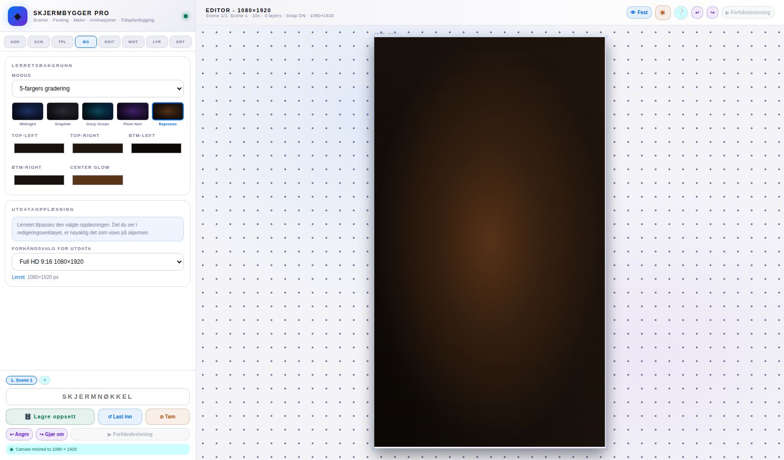 Full HD 9:16 – en stående skjerm.