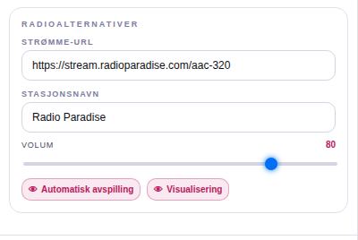 Innstillinger: Nettradio.